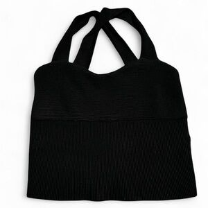 Abercrombie & Fitch Black Crossback Ribbed Tank